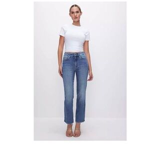 Good American Indigo Straight Leg Jeans always fits 14-18